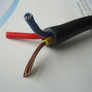 0.6 / 1kv 3 X 6mm2 LV Cable de alimentación de PVC aislado Cu sólido / conductor trenzado