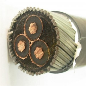 SANS 1339 XLPE con aislamiento de 6 mm 3 Core Swa Cable blindado para tensiones nominales 3.8 / 6.6 KV a 19/33 KV